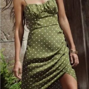 Zara Green Polka Dot Dress